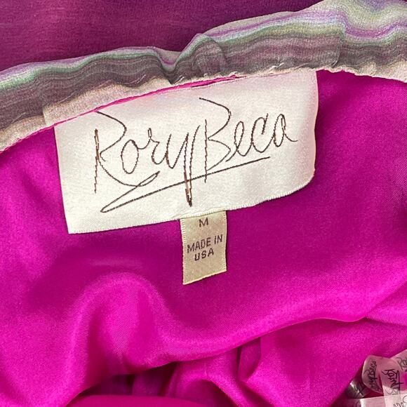 Rory Beca Rafael Cross Strap Back Dress Silk Ipanema Purple Size Medium NWT - Picture 6 of 9